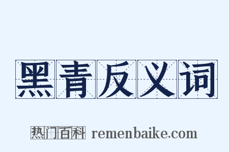 黑青反义词是什么意思的图片